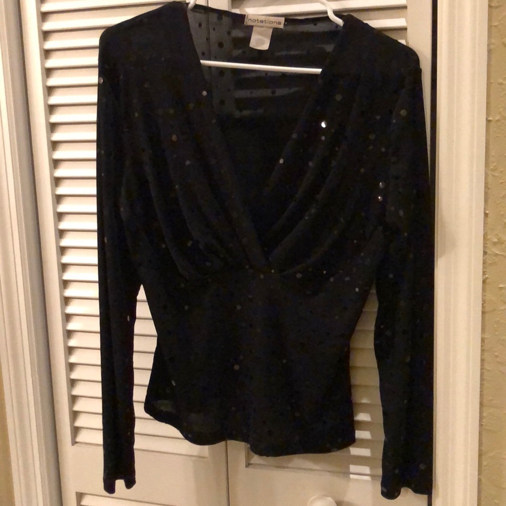 Black sequin top